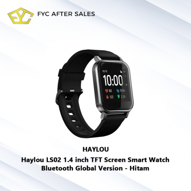 Haylou LS02 1.4 inch TFT Screen Smart Watch Bluetooth Global Version - Hitam