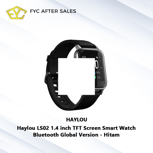 Haylou LS02 1.4 inch TFT Screen Smart Watch Bluetooth Global Version - Hitam