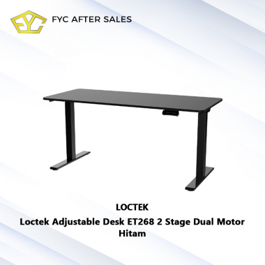 Loctek Adjustable Desk ET268 2 Stage Dual Motor 