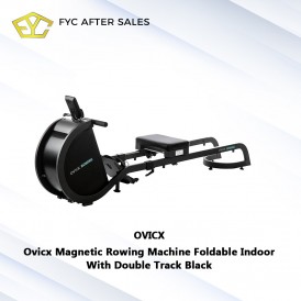 Ovicx Magnetic Rowing Machine Foldable Indoor With Double Track Black