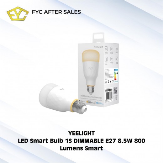 Yeelight LED Smart Bulb 1S DIMMABLE E27 8.5W 800 Lumens Smart