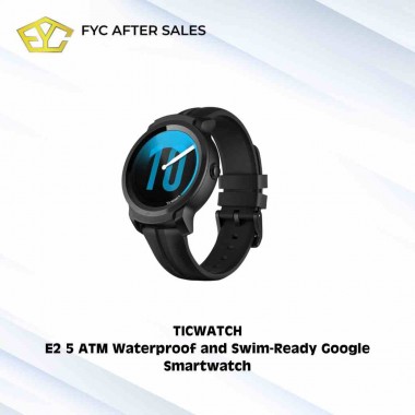TicWatch E2 5 ATM Waterproof and Swim-Ready Google Smartwatch